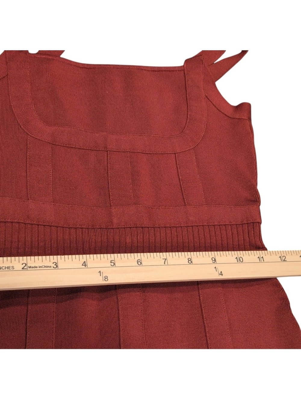 Guess Deep Wine Red Sleeveless Zip Up Sheath Dress M - Picture 9 of 9